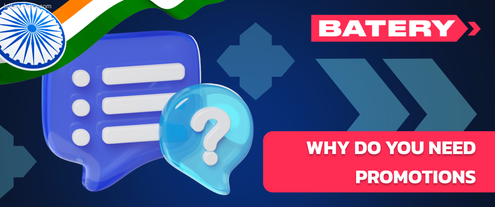 All Batery Bet casino bonuses serve different purposes