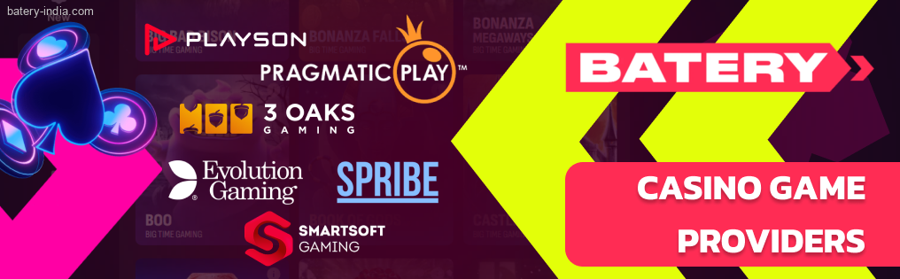 Batery Bet partners with 119+ premium providers